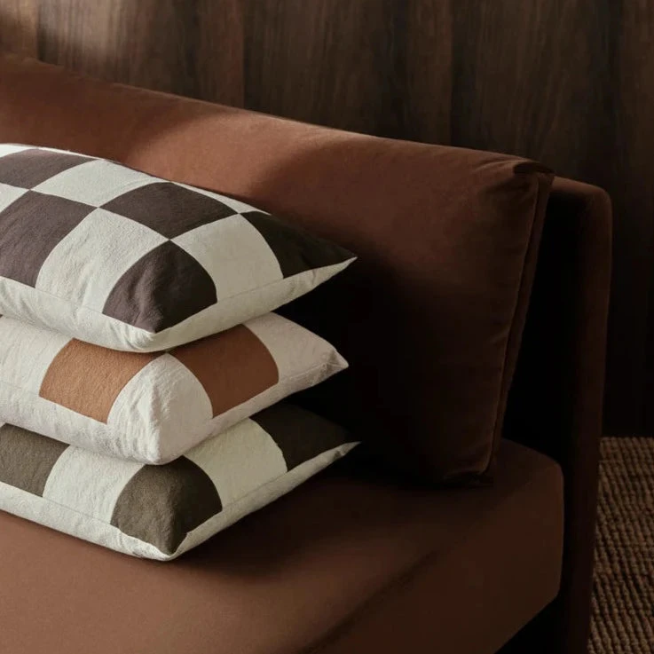 Ferm LIVING | Fold Patchwork Cushion - Sugar Kelp 5 Ferm LIVING | Fold Patchwork Cushion - Sugar Kelp - Image 3