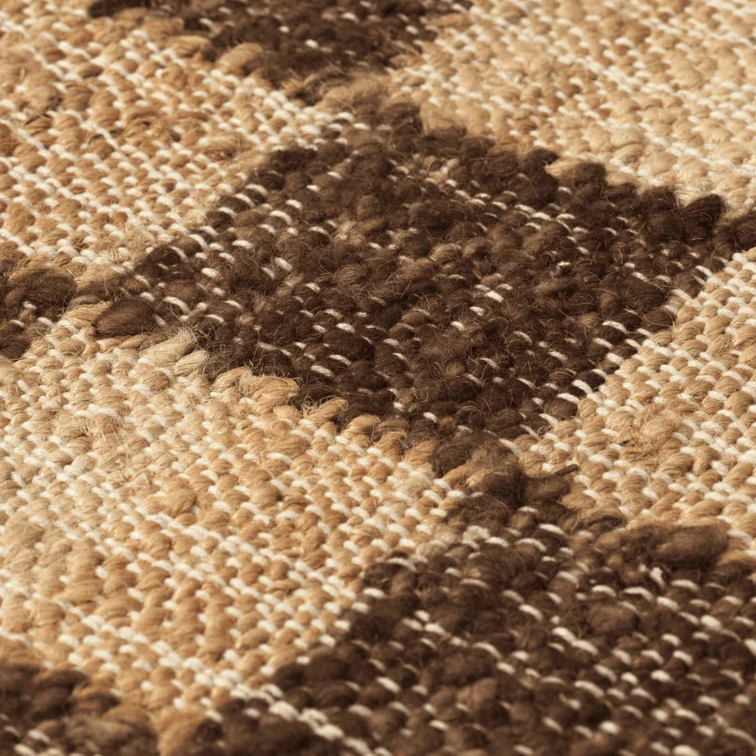 Ferm LIVING | Check Wool Jute Rug - Coffee/Natural - 140 X 200cm 5 Ferm LIVING | Check Wool Jute Rug - Coffee/Natural - 140 X 200cm - Image 3