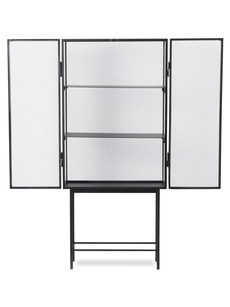 Ferm LIVING | Haze Vitrine - Wired Glass - Black 5 Ferm LIVING | Haze Vitrine - Wired Glass - Black - Image 3