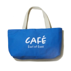 Earl Of East | Café Market Bag - Café Logo Print - Blue