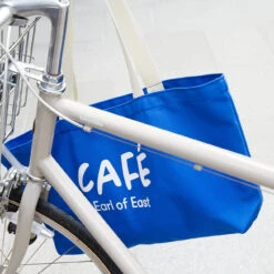 Earl Of East | Café Market Bag - Café Logo Print - Blue -Home Product Store Earl of East Cafe tote 24