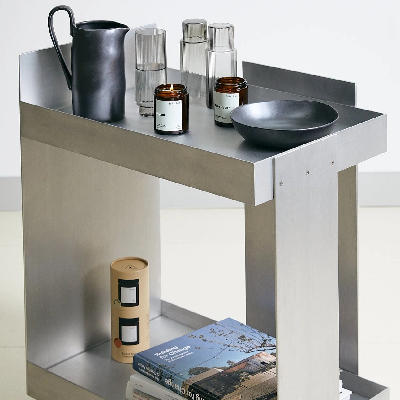 Ferm LIVING | Lager Trolley - Aluminium 4 Ferm LIVING | Lager Trolley - Aluminium - Image 2