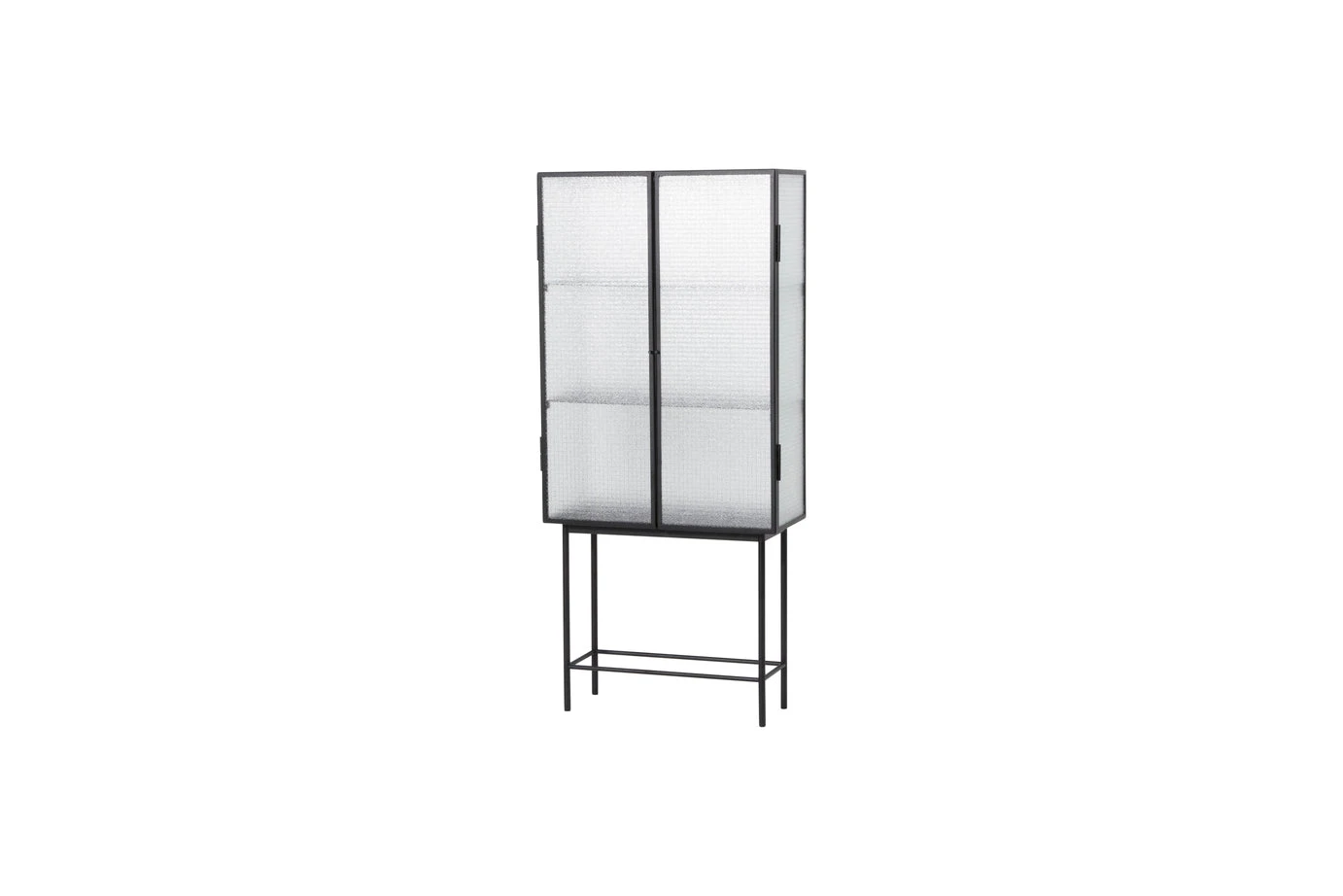 Ferm LIVING | Haze Vitrine - Wired Glass - Black 7 Ferm LIVING | Haze Vitrine - Wired Glass - Black - Image 5