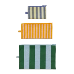 Baggu | Flat Pouch Set - Hotel Stripes