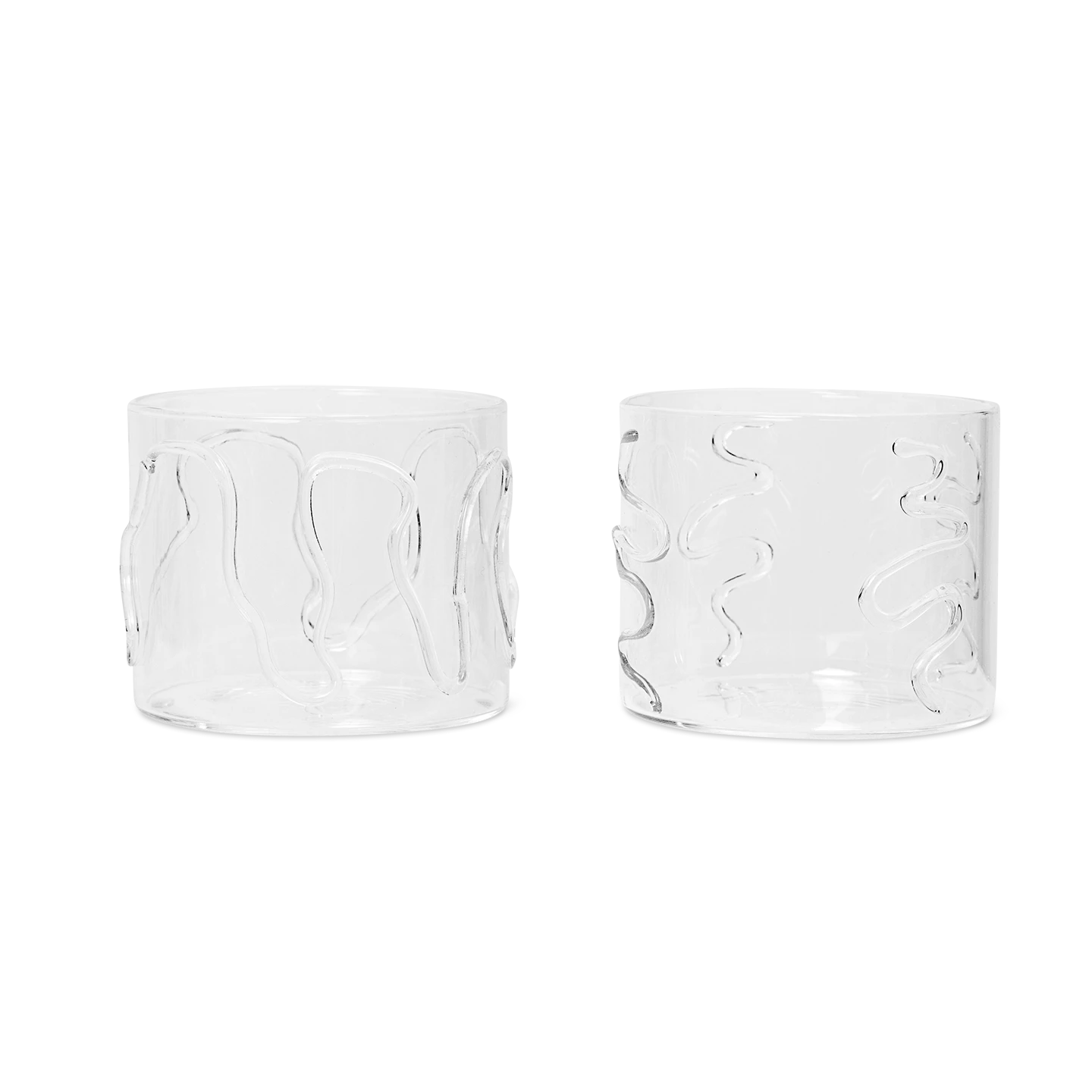 Ferm LIVING | Doodle Glasses - Set Of 2 - Low 3 Ferm LIVING | Doodle Glasses - Set Of 2 - Low