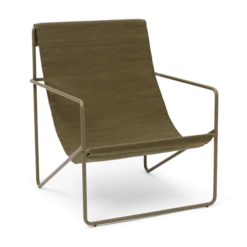 Ferm LIVING | Desert Lounge Chair - Olive Frame With Olive Seat