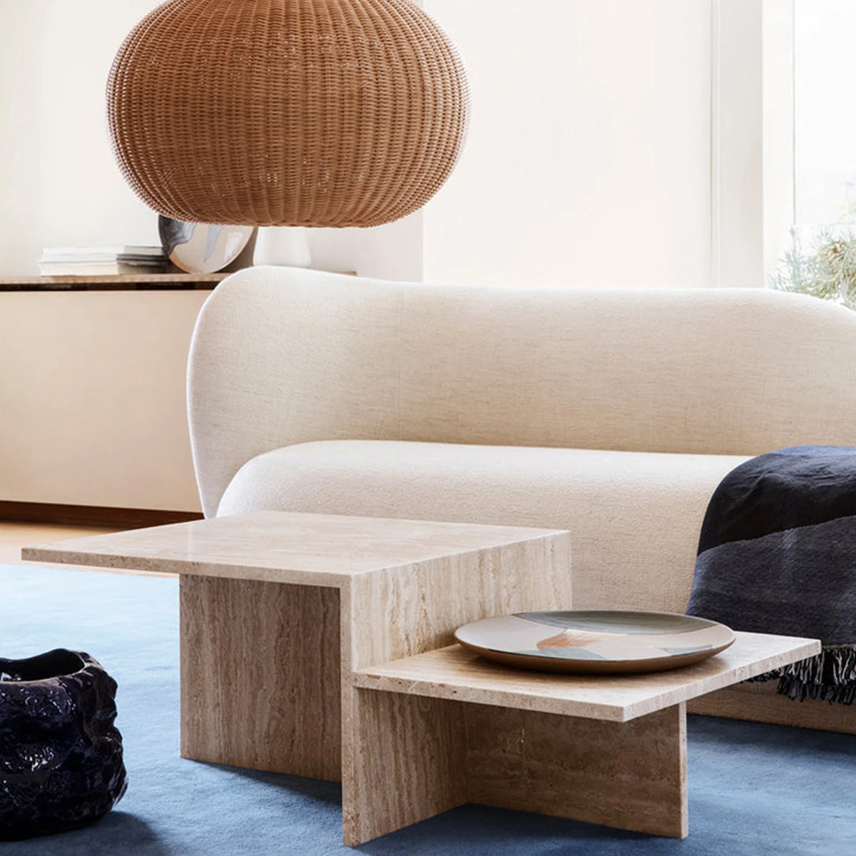 Ferm LIVING | Distinct Coffee Table - Travertine 4 Ferm LIVING | Distinct Coffee Table - Travertine - Image 2