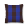 Ferm LIVING | Grand Cushion - Chocolate/Bright Blue -Home Product Store earl of east ferm living grand cushion blue chocolate check 1