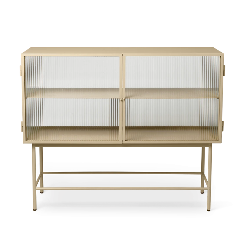 Ferm LIVING | Haze Sideboard - Reeded Glass - Cashmere 3 Ferm LIVING | Haze Sideboard - Reeded Glass - Cashmere