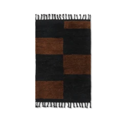 Ferm LIVING | Mara Knotted Rug Small - Black/Chocolate