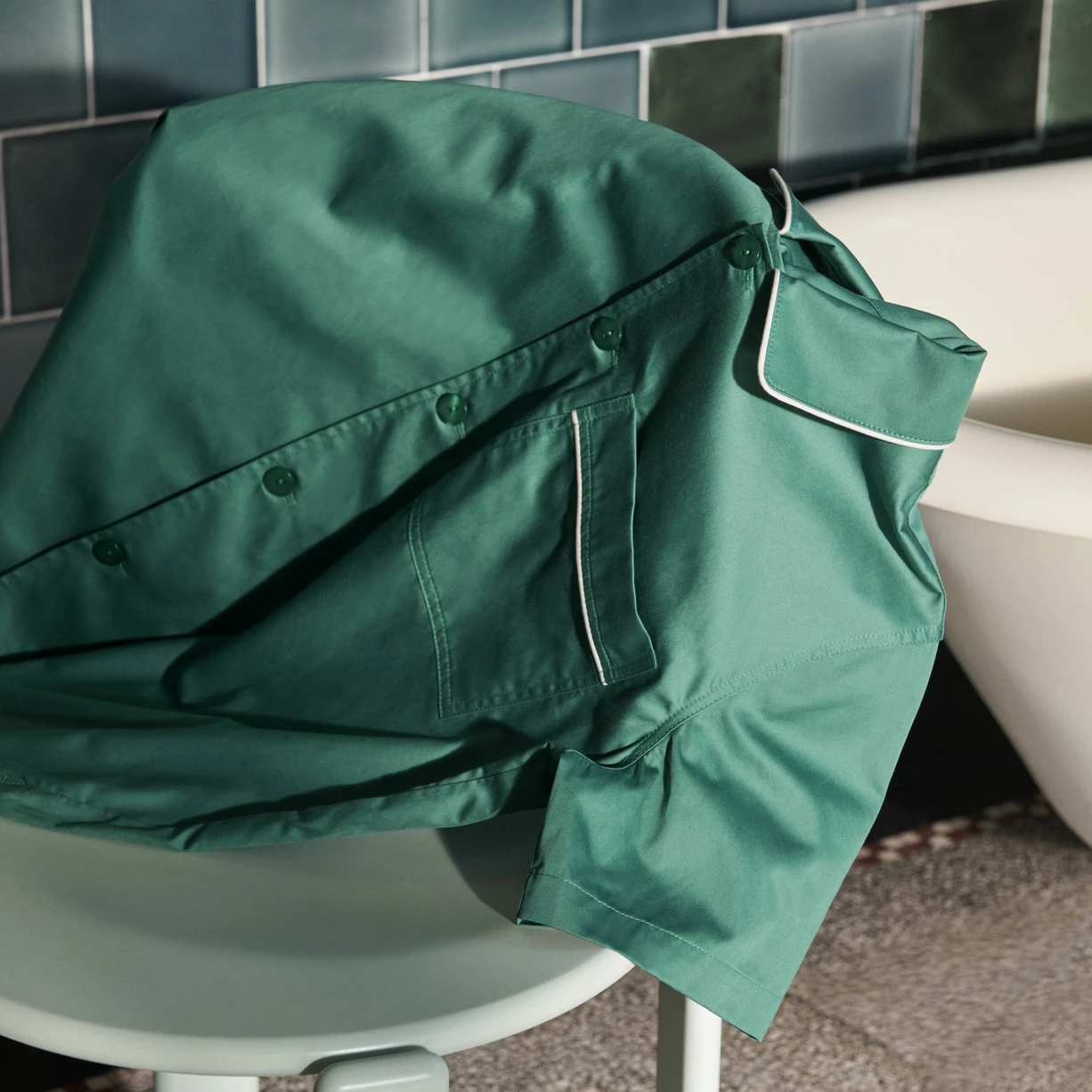 HAY | Outline Pyjama - Short Sleeve Shirt - Green 4 HAY | Outline Pyjama - Short Sleeve Shirt - Green - Image 2