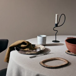 Ferm LIVING | Weave Trivets - Set Of 2 - Natural/Black -Home Product Store earl of east trivet 41455eef ed88 47cb 95b4 42c3409c1f3d