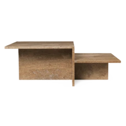 Ferm LIVING | Distinct Coffee Table - Dark Brown Travertine -Home Product Store ferm living distinct coffee table dark brown 2