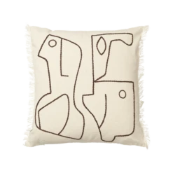 Ferm LIVING | Figure Cushion - Off White / Coffee