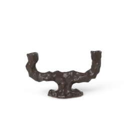 Ferm LIVING | Dito Double Candle Holder - Dark Brown