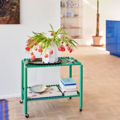 HAY | Arcs Trolly - Two Tier - Jade Green 8 HAY | Arcs Trolly - Two Tier - Jade Green -Home Product Store hay arcs trolly lifestyle 3