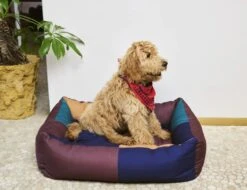 HAY| Dogs Bed - Large - Burgandy/Green -Home Product Store hay dogs bed large burgundy green 43436