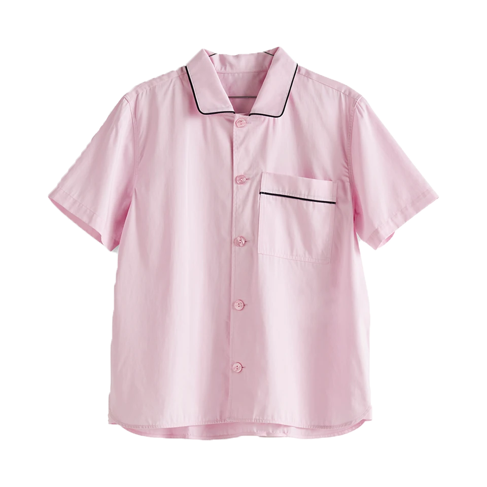 HAY | Outline Pyjama - Short Sleeve Shirt - Soft Pink 3 HAY | Outline Pyjama - Short Sleeve Shirt - Soft Pink