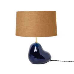 Ferm LIVING | Hebe Lamp Base & Shade - Small - Deep Blue -Home Product Store hebe lamp small blue curry shade