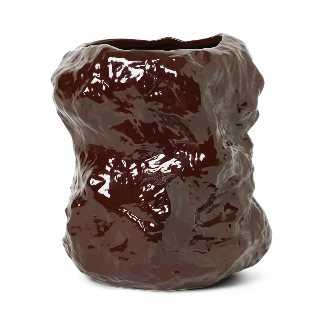 Ferm LIVING | Tuck Vase - Red Brown 3 Ferm LIVING | Tuck Vase - Red Brown